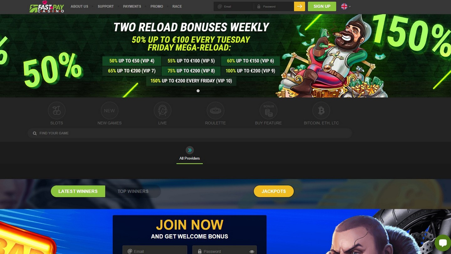 Казино с мгновенными выплатами — Fastpay casino
