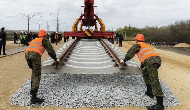 Укладка железной дороги